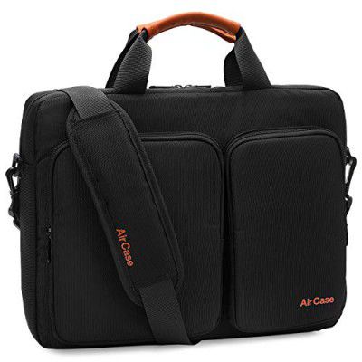 AirCase Laptop Bag Messenger Bag Sleeve for (14 inch) Laptop | 2-Multi Pocket (Black)