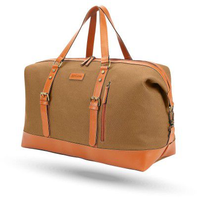AirCase Premium Canvas Backpack fits Upto 15.6 Inches Laptop, Lightweight & Easy to Clean, Spacious Bag for Office/ Travel/ College, Men & Women, Grey- with Warranty