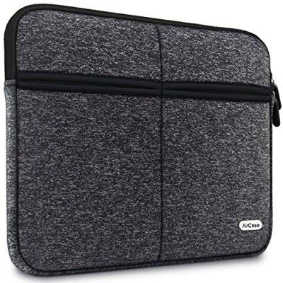 AirCase Premium Laptop Bag with 6 Pockets fits Upto 11.6\' Laptop/Tablet, Wrinkle Free, Padded, Waterproof Light Neoprene case Cover Sleeve Pouch, for Men & Women, Ash- 6 Months Warranty