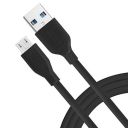 AirCase Tizum Usb To Micro 2A Fast Charging Cable For Android Phones, Laptops, Printers, Silver Plated Connectors, Data Sync & 2A Fast Charging Cable, 480Mbps Data Sync, 1M, (Black)...