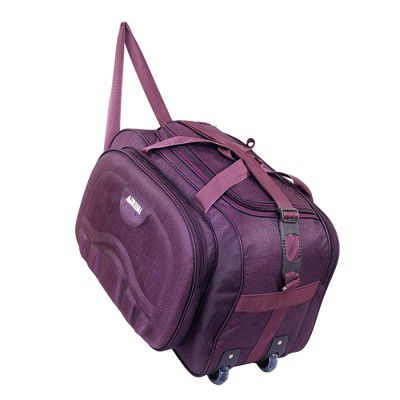 Airish Fashion Polyester Lightweight 50 L Luggage Travel Duffel Bag with 2 Wheels 