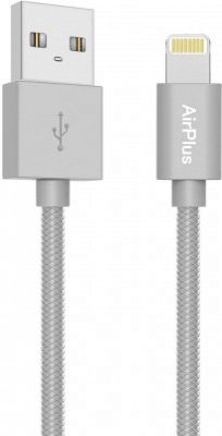 AirPlus AP-AX-905-SGRY/SIL 8 Pin Lightning Cable - 3.2 Feet (1 Meter) (Space Grey-Silver, Pack of 1)