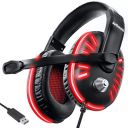 AirSound Gaming Over-Ear Headset Headphone| Red LED Lights| 7.1 Surround Sound| Noise Cancelling Mic| Volume Control, USB Interface for All Laptop (Alpha-2)...