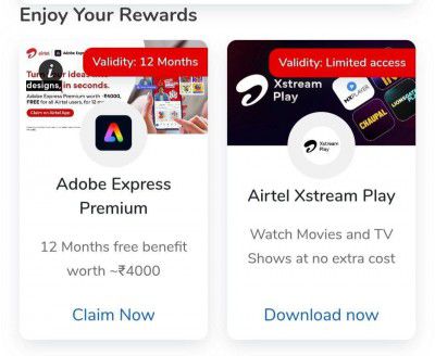 Airtel Thanks App : Get Free Adobe Express Premium For 12 Months Worth ₹4000
