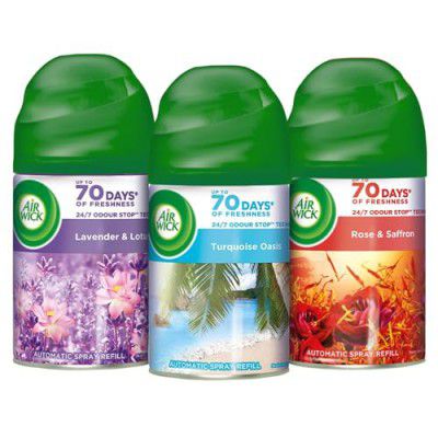 Airwick Freshmatic Automatic Room Freshener Refill - 250ml & Freshmatic Automatic Room Freshener Refill - 250ml | Rose & Saffron & Freshmatic Automatic Room Freshener Refill - 250ml Red