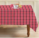 AIRWILL, 100% Cotton Designer Checks Tablecloth/Teapoy Cloth, Sized by 140cm in Width and 180cm in Length. Use as 4/6 Seaters, Rectangles Shaped. Pack of 1 Piece....