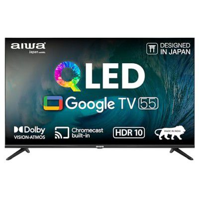 [Extra Rs 4750 Off] Aiwa (55") QLED Display 4K Ultra HD | Google TV | Smart TV | AS55QUHDX3-GTV