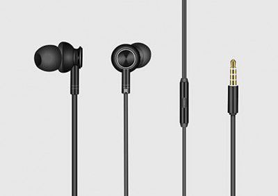 Aiwa ESTM-101 Wired Premium Stereo in-Earphones, Black, (ESTM-101 BK)