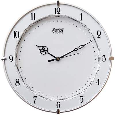 Ajanta - 897 - WHITE Plastic Wall Clock (28 cm x 28 cm x 3.5 cm, White)