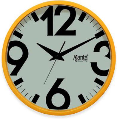 AJANTA Analog 29 cm X 29 cm Wall Clock  (Orange, With Glass, Standard)