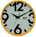 AJANTA Analog 29 cm X 29 cm Wall Clock  (Orange, With Glass, Standard)...