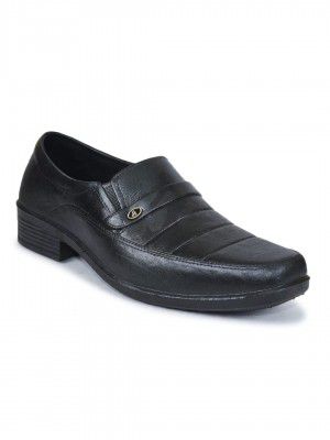 AJANTA Mens Black Formal Shoes