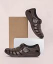 AJANTA Mens Black Sandal...