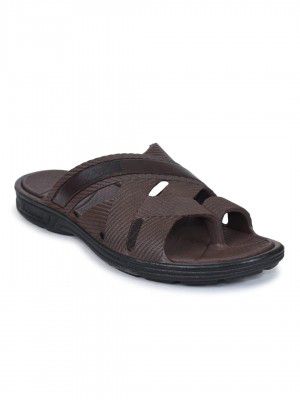 AJANTA Mens Brown Slippers