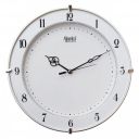 Ajanta Plastic Step Movement Round Wall Clock (White, 25.7 X 25.7 X 3.6 Cm) - Analog...