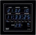 Ajanta Quartz Digital Blue LED Square Wall Clock OLC - 302 (25.4 cm x 25.4 cm x 3.5 cm)...