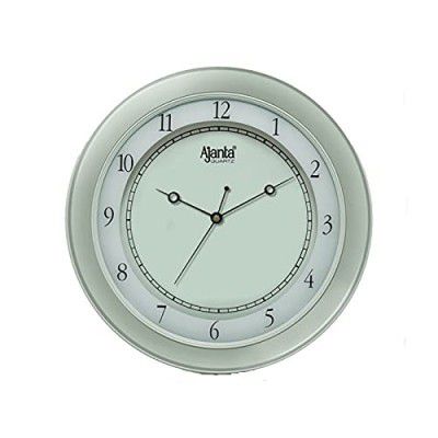 Ajanta Quartz Plastic Round Analog Wall Clock (597, Ivory, 28Cm X 28Cm)