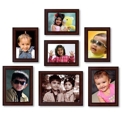 Ajanta Royal Classic Set of 7 Individual Photo Frames A-41B (Brown)