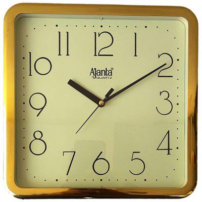 Ajanta Wall Clock for Home and Offices 25 cm x 25 cm Step Movement Ivory