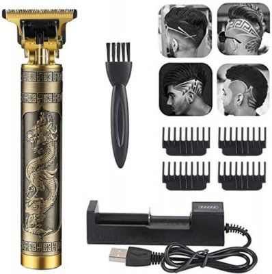 AJFuture T9 Vintez Trimmer For All in One Use For Cut Hair Fully Waterproof Trimmer 45 min Runtime 3 Length Settings  (Gold)