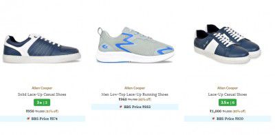 Ajio : Allen Cooper Men's Shoes Upto 80% Off