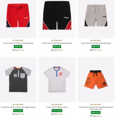 Ajio : Boy's Clothing Starts ₹60