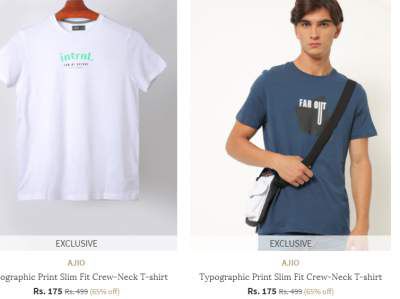 AJIO Clothing Upto 85% Off