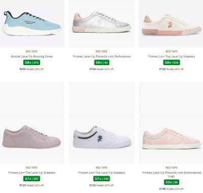 Ajio : Upto 80% off on RED Tape Footwear Loot Women's Shoes | Starts Rs ₹600