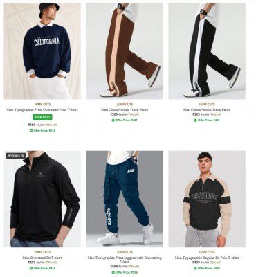 Ajio : Jump Cuts Clothing Upto 83% Off