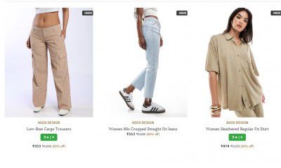 AJIO Loot : 85% Off On ASOS Women Clothing.