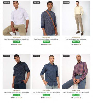 Ajio Loot  : John Players Shirts Starts at ₹210