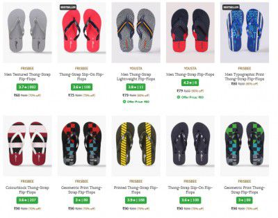 Men's Footwear Starts @₹93