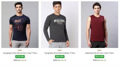 Ajio Loot : MVMT Men's T Shirts Start at ₹104