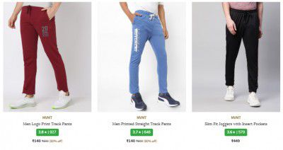 Ajio Loot : MVMT Men's Track Pants Start at ₹140