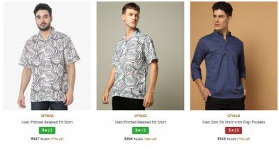 Ajio Loot : Spykar Men's Shirts Start at ₹440