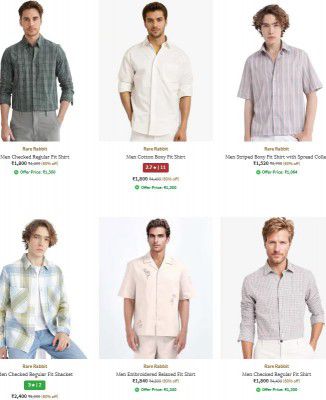 Ajio Loot : Upto 60% OFF - Rare Rabbit Clothings | For Mens 