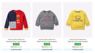 Ajio Loot : Upto 94% Off On UCB Boy's Clothing
