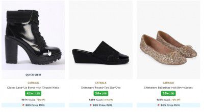 Ajio : Upto 80% Off On Branded Womens Footwear(Casual Shoes)