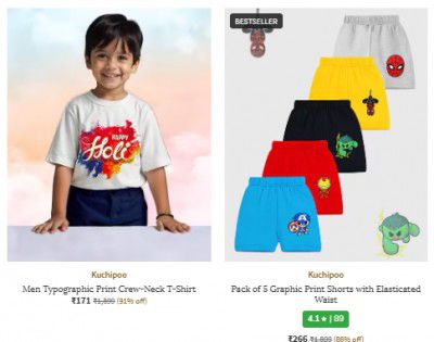 Ajio Loot : Upto 91% Off On Kuchipoo Boys Clothing | Starts At ₹171