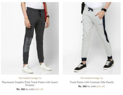 Ajio Men's Track Pants Upto 80% Off