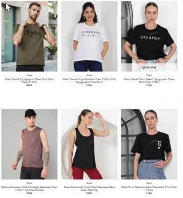 AJIO : Shein Premium Clothing Starts @179.