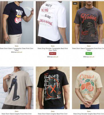 AJIO : Shein Premium Men's Clothing Start At 70.