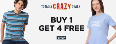 Ajio Totally Crazy Deals: Buy 1 Get 4 Free