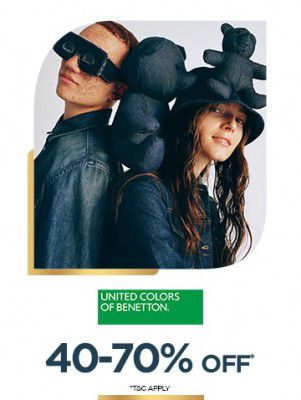 Ajio UNITED COLORS OF BENETTON: Up to 70 Percent Off