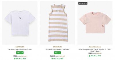 Ajio : Upto 60% Off On Calvin klein Clothing | For Girls