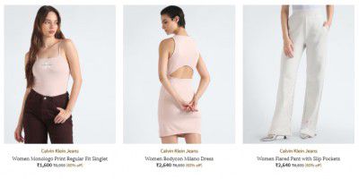 Ajio : Upto 60% Off On Calvin klein Clothing | For Womens