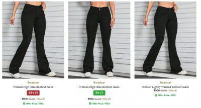 Ajio : Upto 70% Off On Broadstar Jeans & Jeggings | For Women