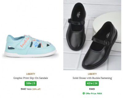 Ajio : Upto 70% Off On Liberty Girls Footwears Starts At Rs 315