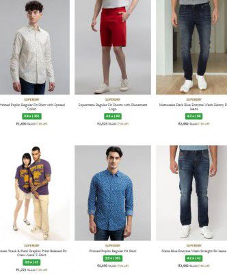 Ajio : Up to 65% OFF - Superdry Clothings | For Mens