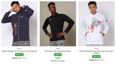 Ajio : Upto 73% Off On Puma Sweatshirt & Hoodies | For Men